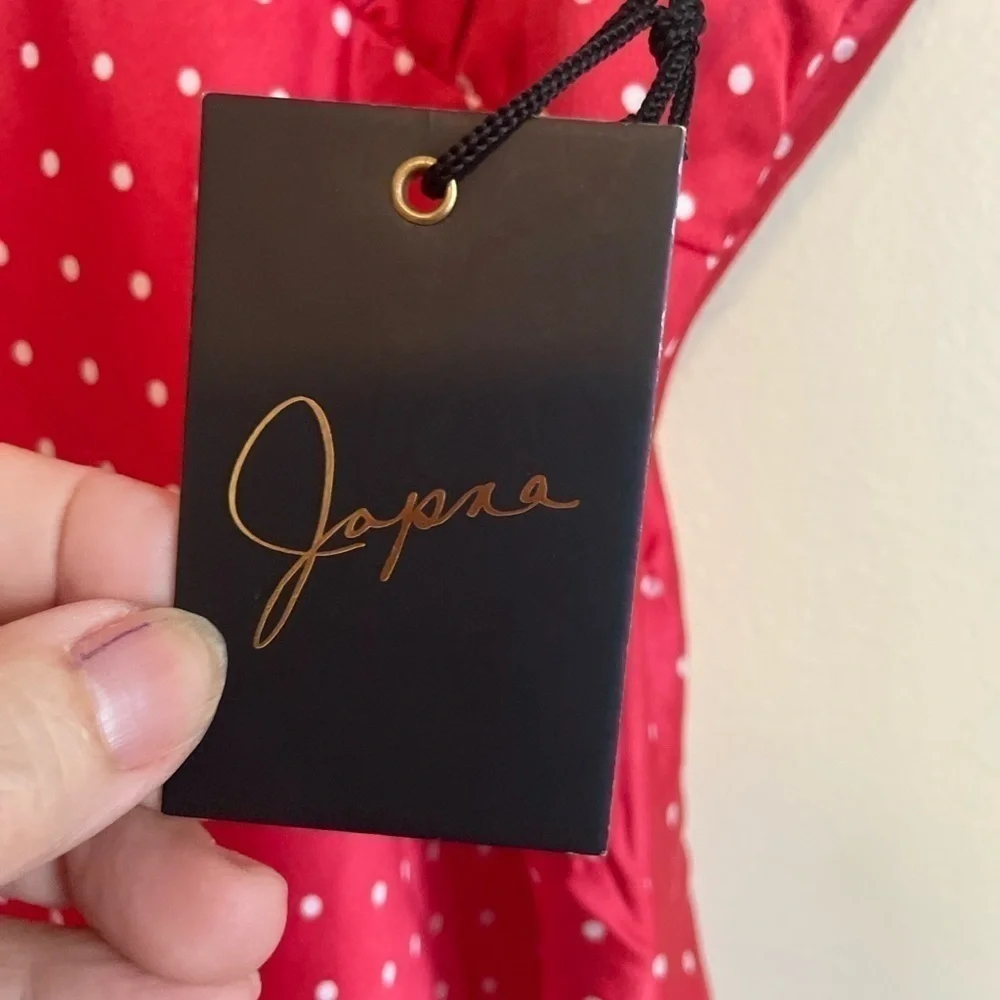 NWT Jopna Red & White Fairycore  Coquette Girl Silky Slip Dress Size Medium - Picture 5 of 11